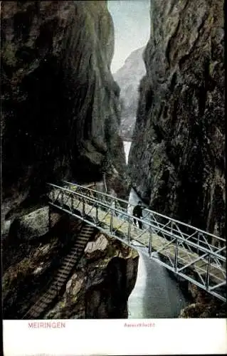 Ak Meiringen Kanton Bern, Gorge de l'Aare, Aareschlucht