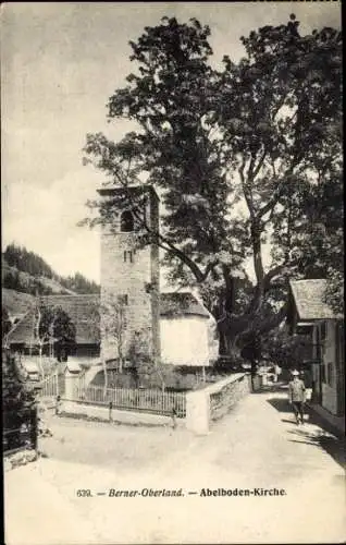 Ak Berner Oberland Kanton Bern Schweiz, Abelboden Kirche