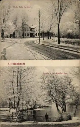 Ak Hamburg Wandsbek Rahlstedt Altrahlstedt, Winteransicht, Park