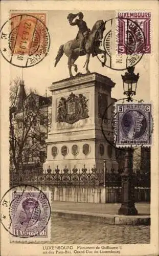 Ak Luxemburg Luxembourg, Monument de Guillaume II