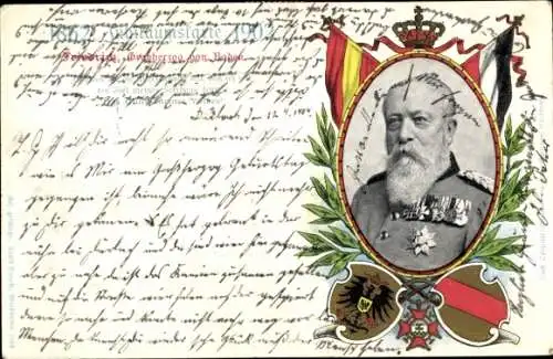 Wappen Ak Friedrich I., Großherzog von Baden