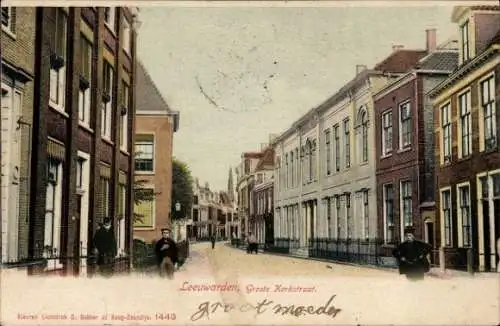 Ak Leeuwarden Friesland Niederlande, Groote Kerkstraat