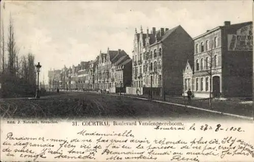 Ak Kortrijk Kortrijk Westflandern, Boulevard Vandenpeereboom