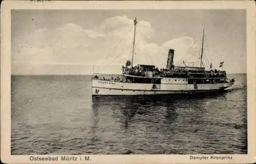 Ak Ostseebad Graal Müritz, Dampfer Kronprinz