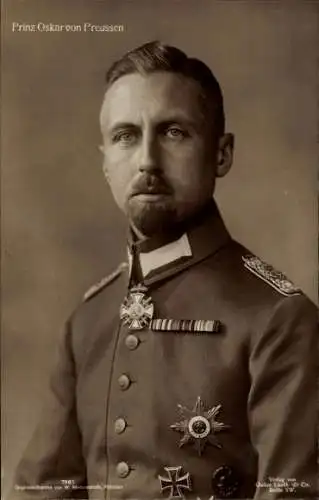 Ak Oskar Prinz von Preußen, Portrait in Uniform, Orden, Liersch 7981