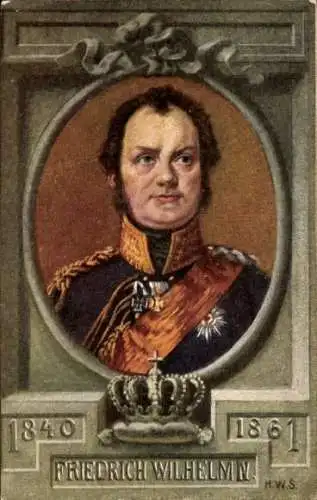 Künstler Ak Schmidt, Hans W., Friedrich Wilhelm IV, König von Preußen, Portrait