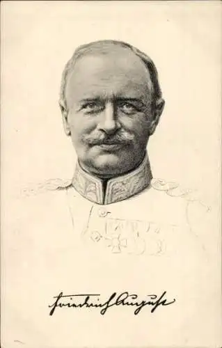 Ak König Friedrich August III. von Sachsen, Portrait, Uniform
