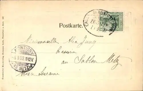 Passepartout Ak Friedberg in Hessen, Kaiserstraße