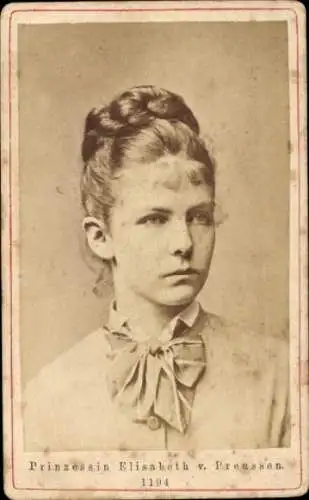 CdV Prinzessin Elisabeth von Preußen, Portrait