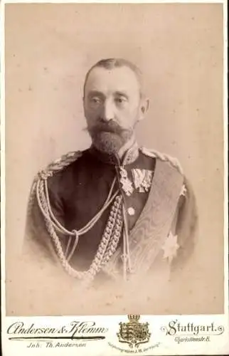 CdV Hermann zu Hohenlohe Langenburg, Portrait in Uniform