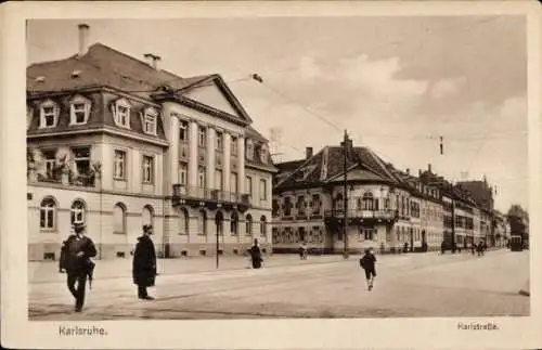 Ak Karlsruhe in Baden, Karlstraße