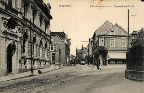 Ak Remscheid im Bergischen Land, Elberfelderstraße, Barmer-Bank-Verein