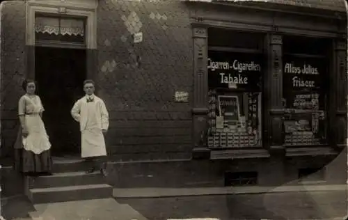 Foto Ak Remscheid im Bergischen Land, Geschäft von Julius Alojs, Alexanderstraße 37, Zigarren