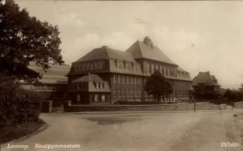 Ak Lennep Remscheid im Bergischen Land, Realgymnasium