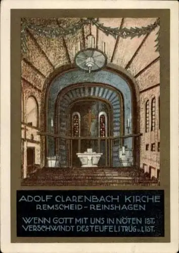 Ak Reinshagen Remscheid im Bergischen Land, Adolf-Clarenbach-Kirche