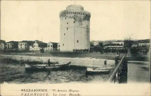 Ak Thessaloniki Griechenland, Weißer Turm