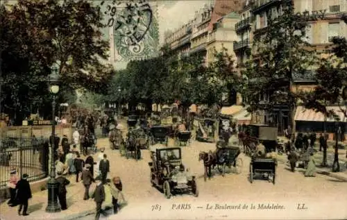 Ak Paris IX, Boulevard de la Madeleine