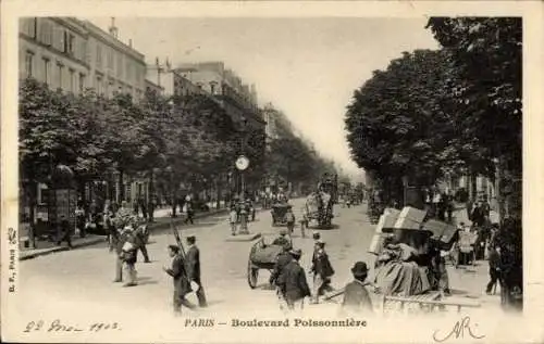 Ak Paris IX, Boulevard Poissonnière