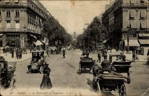 Ak Paris IX, Boulevard des Capucines