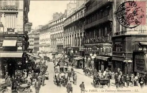 Ak Paris IX., Le Faubourg Montmartre