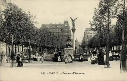 Ak Paris IX. Opernviertel, Antwerpener Platz