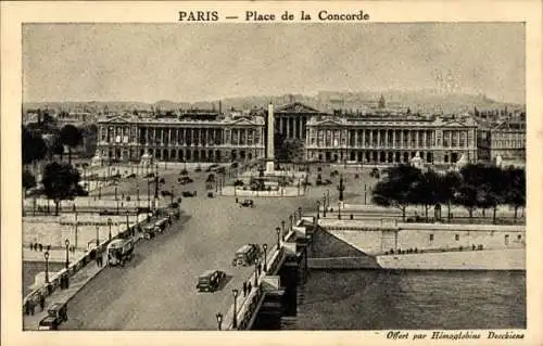 Ak Paris IX, Place de la Concorde