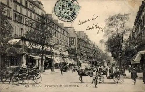 Ak Paris X, Boulevard de Straßburg