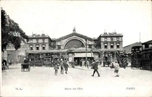 Ak Paris X, Gare de l’Est, Bahnhof