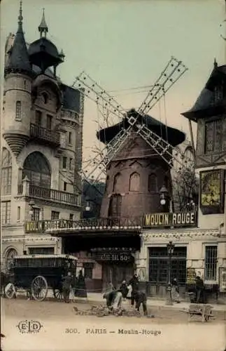 Ak Paris XVIII. Bezirk Buttes-Montmartre, Moulin Rouge