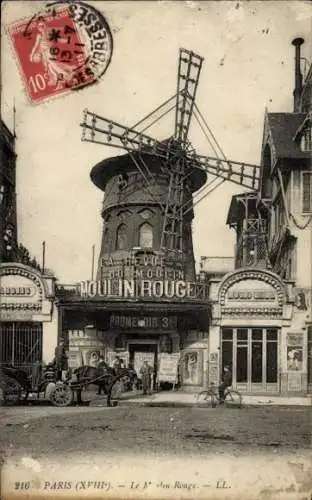 Ak Paris XVIII. Bezirk Buttes-Montmartre, Moulin Rouge