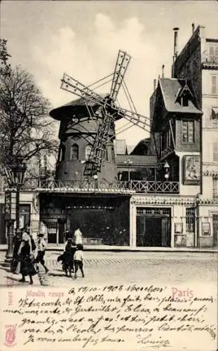 Ak Paris XVIII. Bezirk Buttes-Montmartre, Moulin Rouge