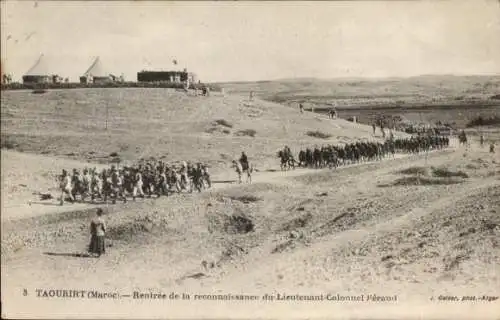 Ak Taourirt Marokko, Feldzug, Rückkehr der Aufklärung von Oberstleutnant Ferand Galer