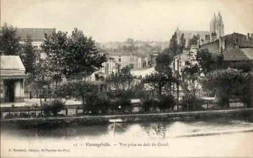 Ak Varangeville Meurthe et Moselle, vue prise au dela du Canal