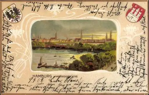 Ak Hamburg Mitte Altstadt, Lombardsbrücke