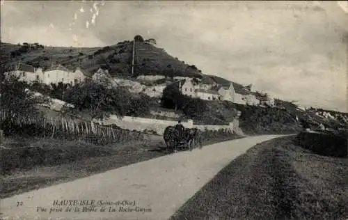 Ak Haute Isle Val d'Oise, Blick von der Route de La Roche Guyon