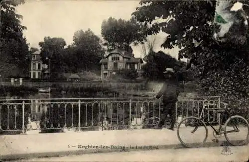 Ak Enghien les Bains Val d'Oise, Teil des Sees