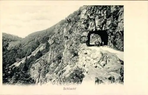 Ak Col de la Schlucht Vosges, Passstrasse nach Münster