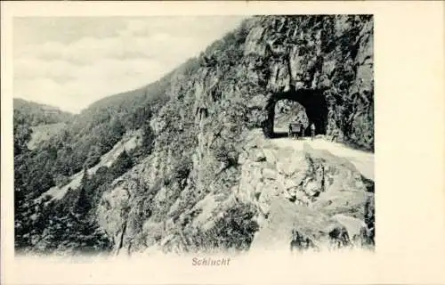 Ak Col de la Schlucht Vosges, Passstrasse nach Münster