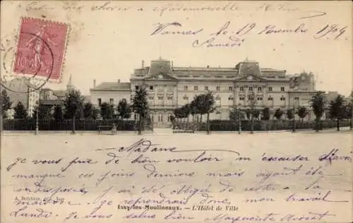 Ak Issy les Moulineaux Hauts de Seine, Rathaus