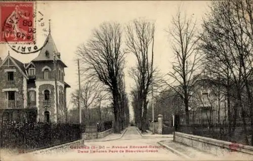 Ak Garches Hauts de Seine, Avenue Édouard Detaille, Parc de Beauvau-Craon