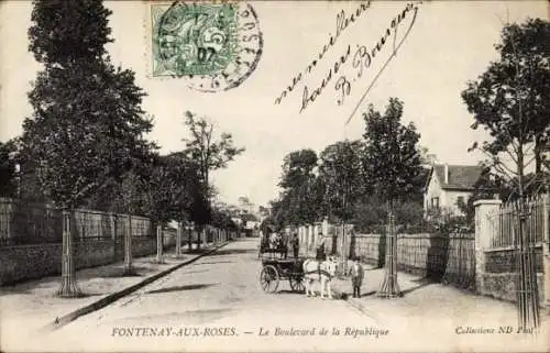 Ak Fontenay aux Roses Hauts de Seine, Boulevard de la République