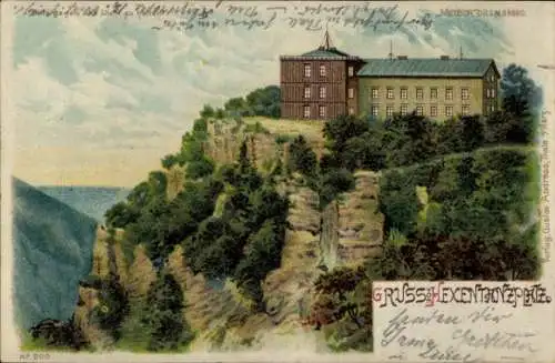 Haltgegendaslicht Litho Thale im Harz, Hexentanzplatz, Hotel