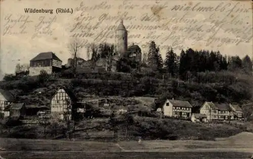 Ak Wildenburg Friesenhagen im Westerwald, Teilansicht, Burgturm