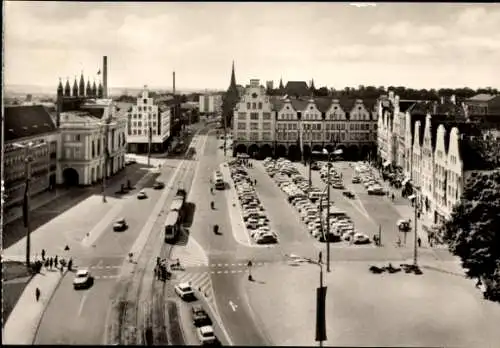 Ak Hansestadt Rostock, Ernst-Thälmann-Platz, Straßenbahn