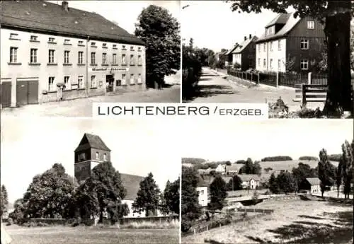 Ak Lichtenberg im Erzgebirge, Teilansichten