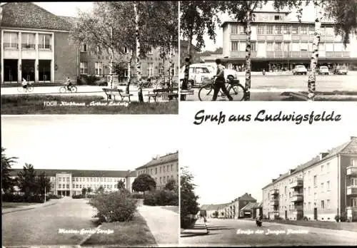 Ak Ludwigsfelde in Brandenburg, FDGB Klubhaus Arthur Ludwig, Straße der Jugend, Warenhaus