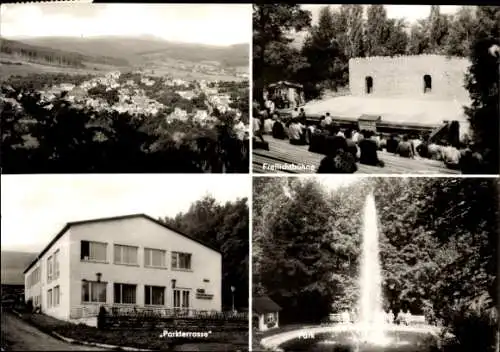 Ak Fischbach Waltershausen in Thüringen, Freilichtbühne, Parkterrasse, Park, Totalansicht