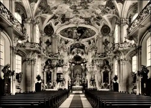 Ak Birnau Uhldingen Mühlhofen am Bodensee, Wallfahrtskirche, Cistercienserkloster