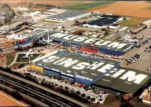 Ak Sinsheim in Baden, Auto & Technik Museum, Luftbild