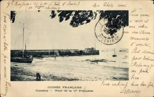 Ak Conakry Konakry Guinea, Französischer Krieg
